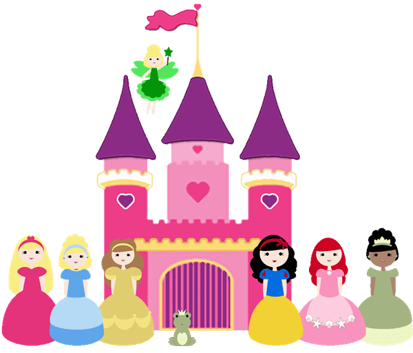 Disney Princess Pink Castle Clip Art