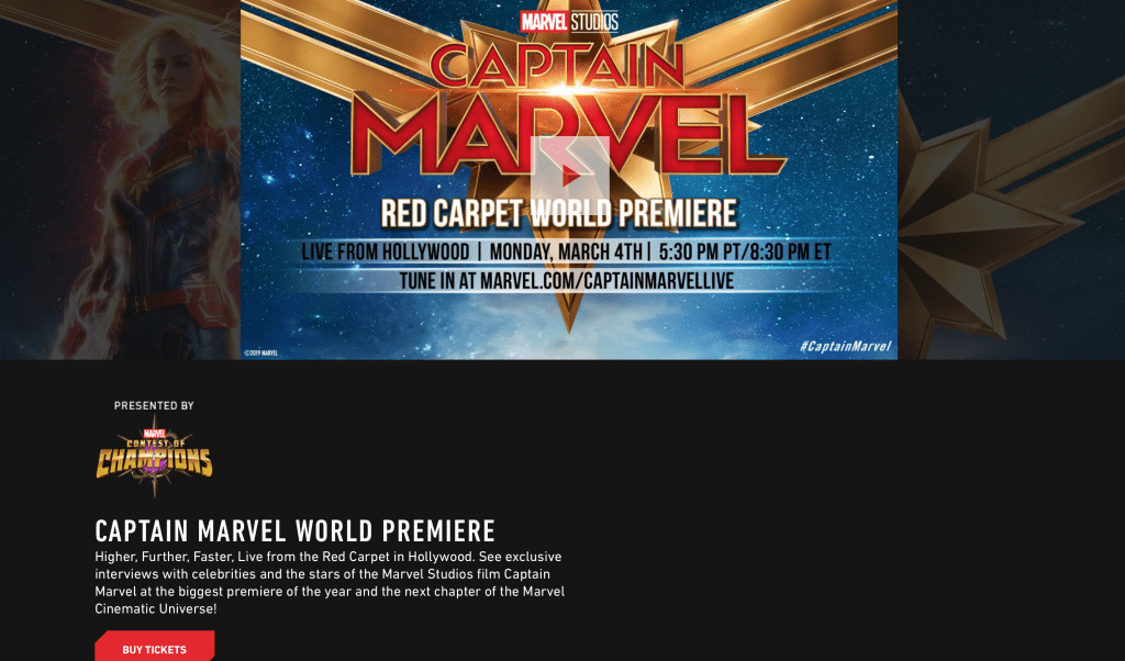 Captain Marvel Live Feed