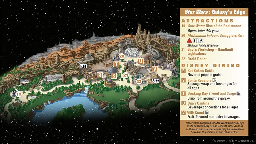 Star Wars: Galaxy's Edge Guide Map