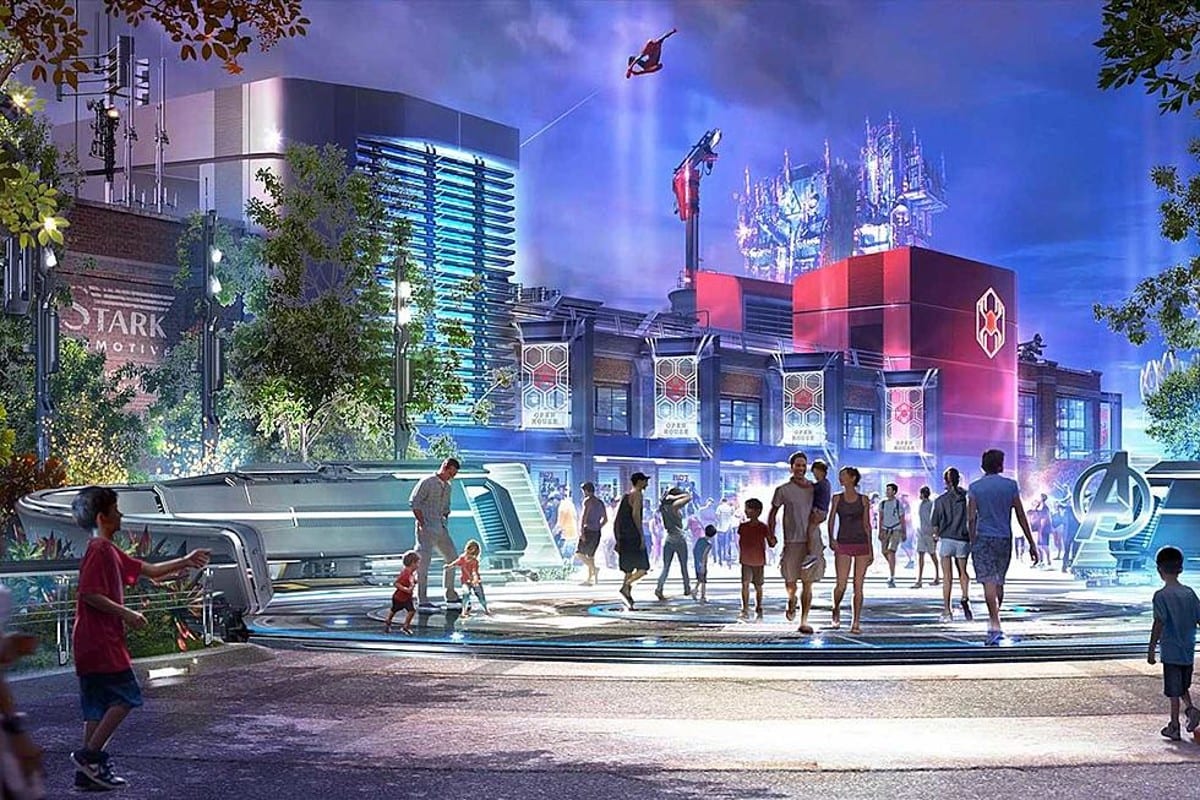 Concept Art for Disney's Marvel Land Expansion at Disneyland's California Adventure for 2020