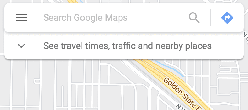 Google Maps Search Bar