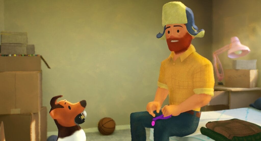 Greg with his dog [Source: Pixar Animation Studios]