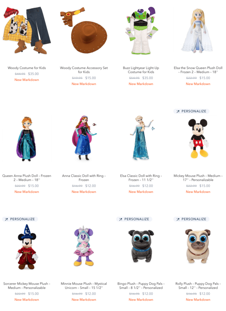 Toys from Disney Summer Sales Event 2020 [Source: ShopDisney]