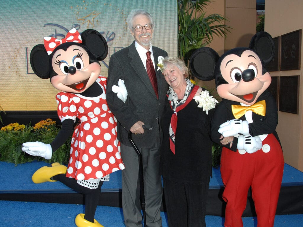 Wayne Allweine, Russi Taylor, Minnie Mouse, and Mickey Mouse During The Disney Legends Ceremony [Source: Getty Images]