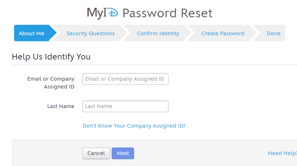 Enterprise Login Disney Account Password Reset