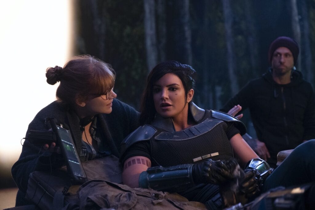 Gina Carano On Set for The Mandalorian [Source: Disney Plus]