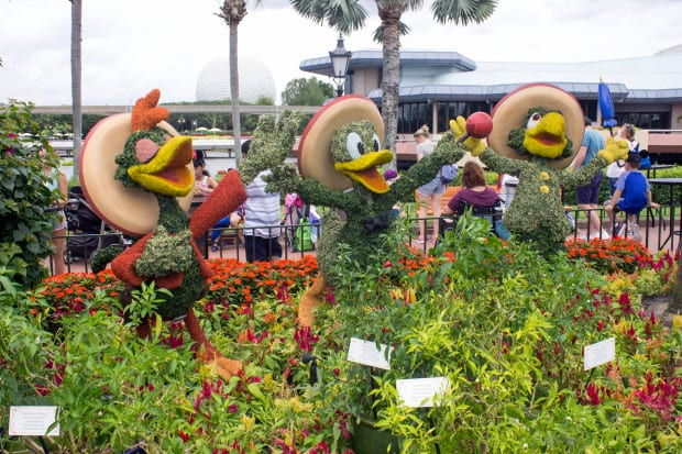 Panchito Pistoles, Donald Duck and Jose Carioca at Epcot theme park [Source: Orange County Register]