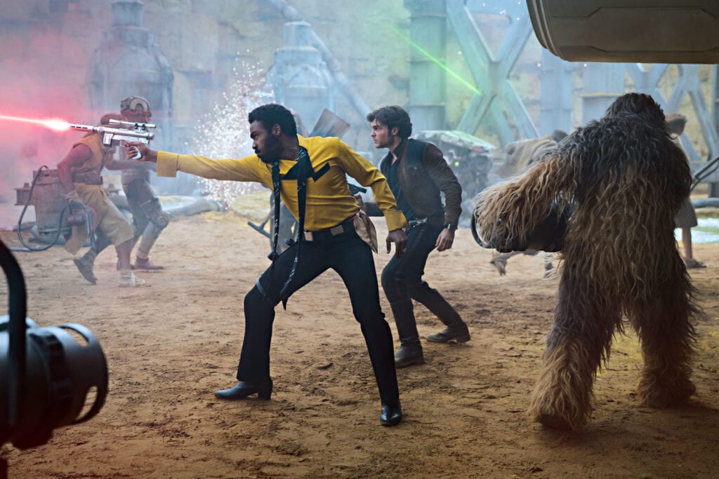 Lando, Han, and Chewbacca in Solo: A Star Wars Story [Source: Disney]