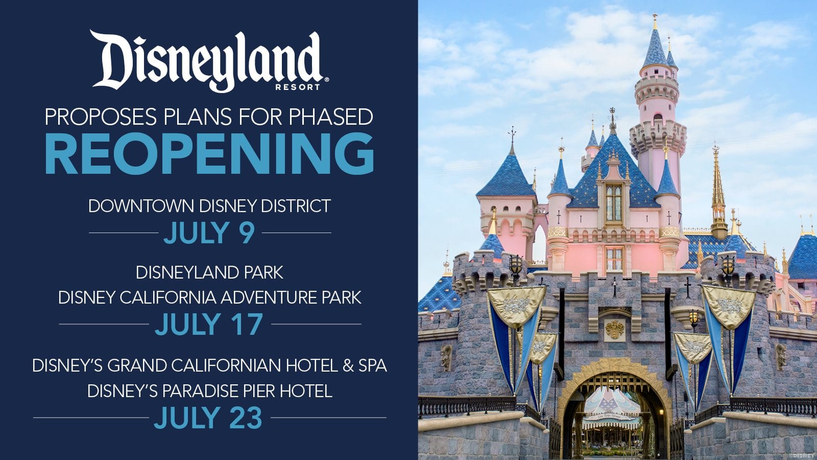 Disneyland Reopening Plan for July 2020