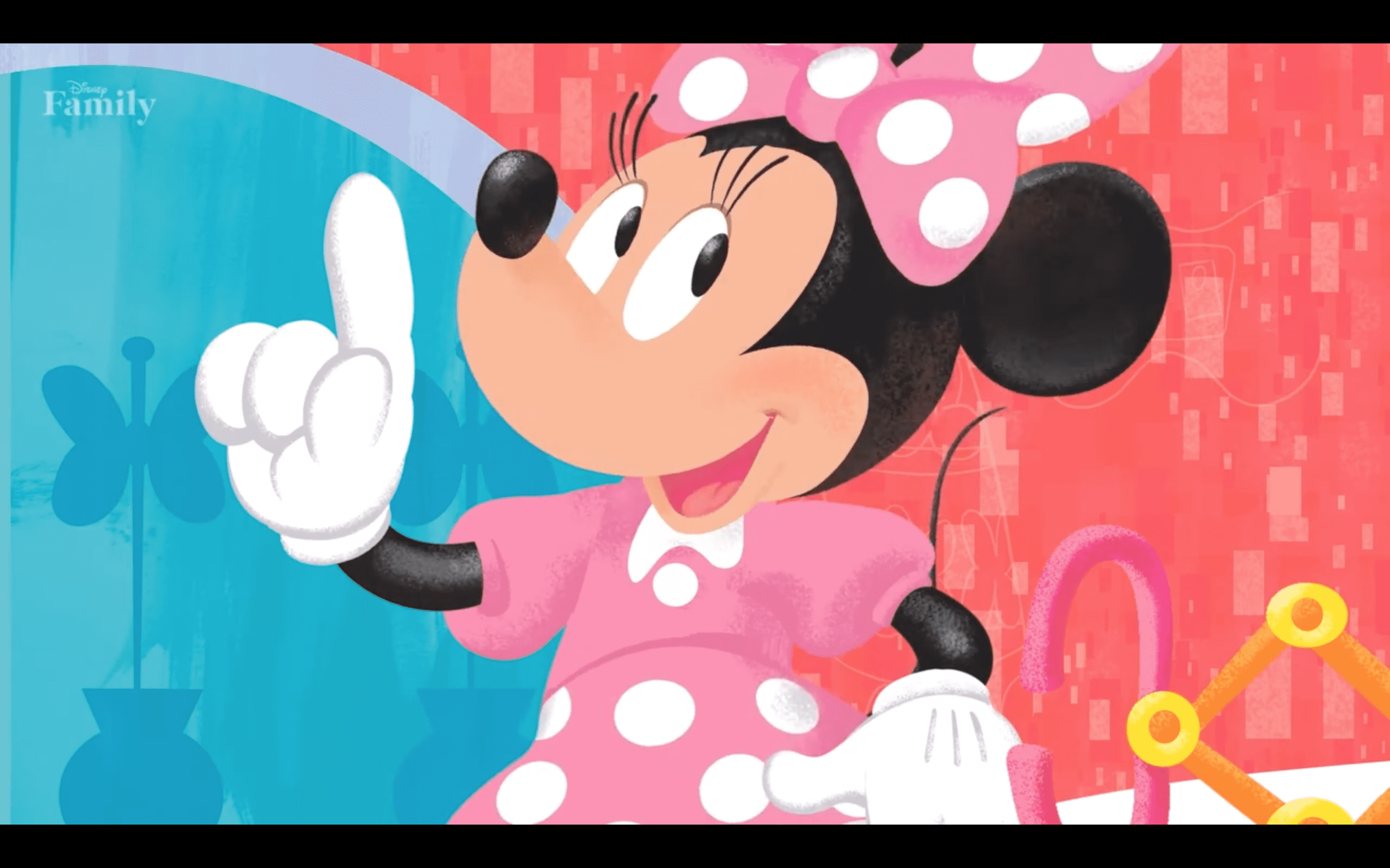 Minnie Mouse and the Bow-Bot Robot [Source: Disney Family YouTube]