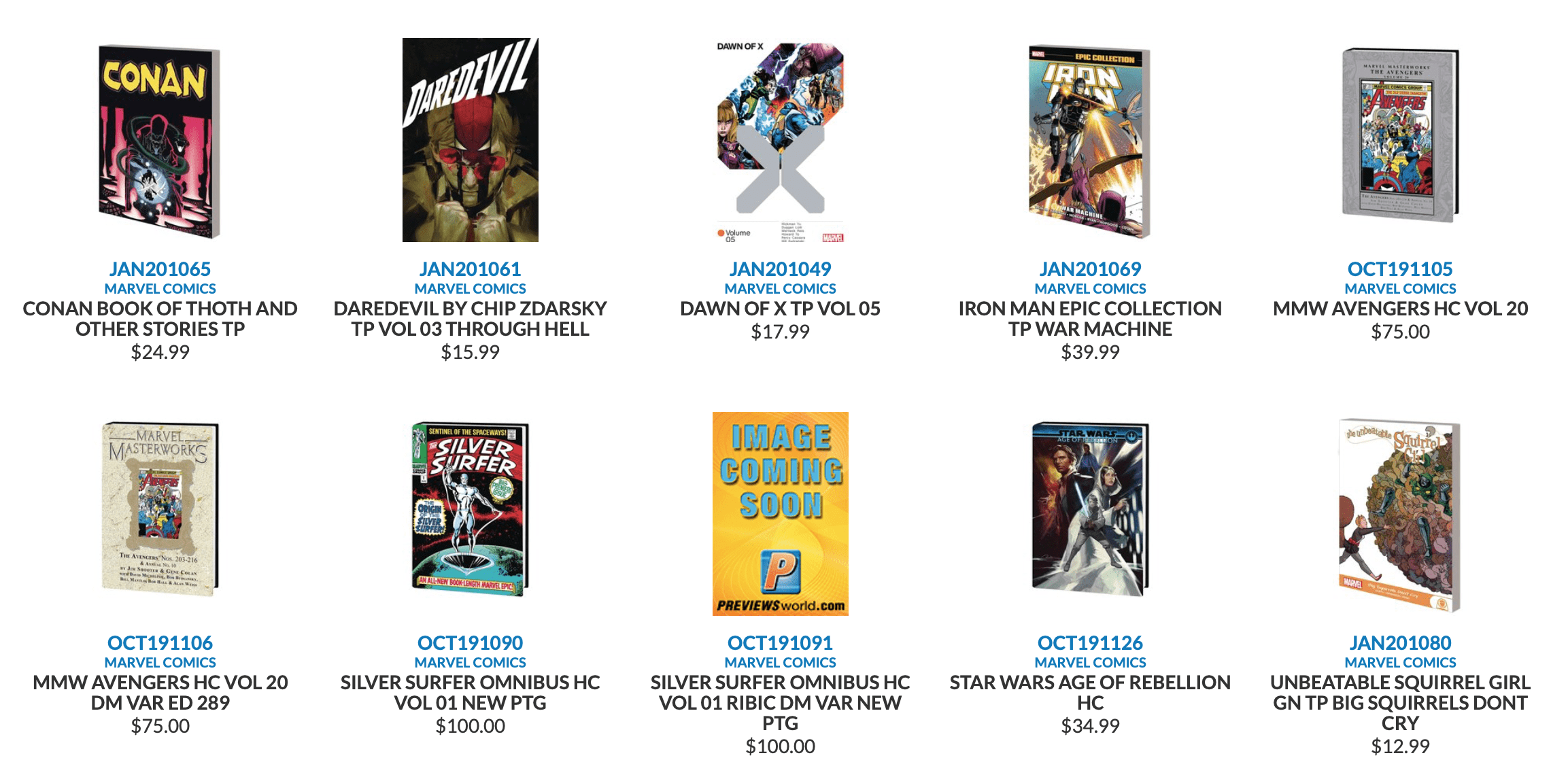 All the New Marvel and Disney Comics Coming June 17 [Source: Previews World]