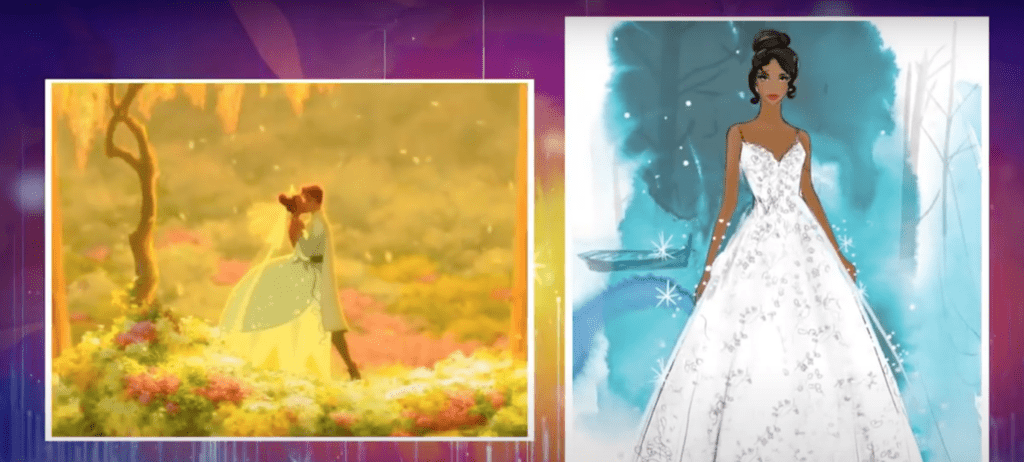 Tiana Wedding Dress Sketch on GMA