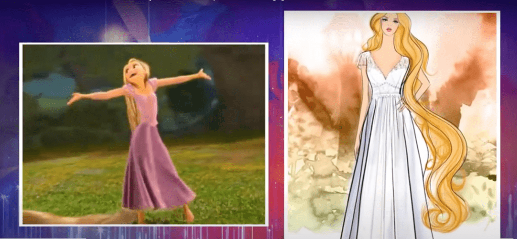 Rapunzel Wedding Dress Sketch on Good Morning America