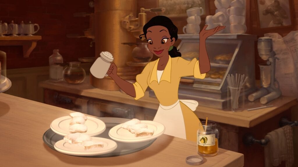 Tiana Working as a Waitress [Source: Disney Princess]