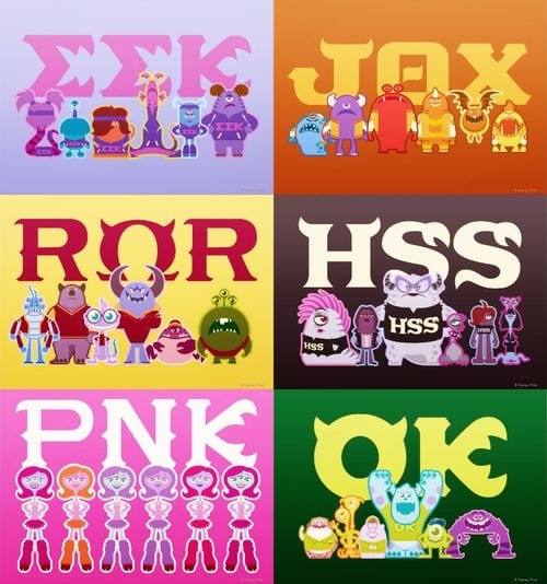 Monsters University Fraternity Sorority