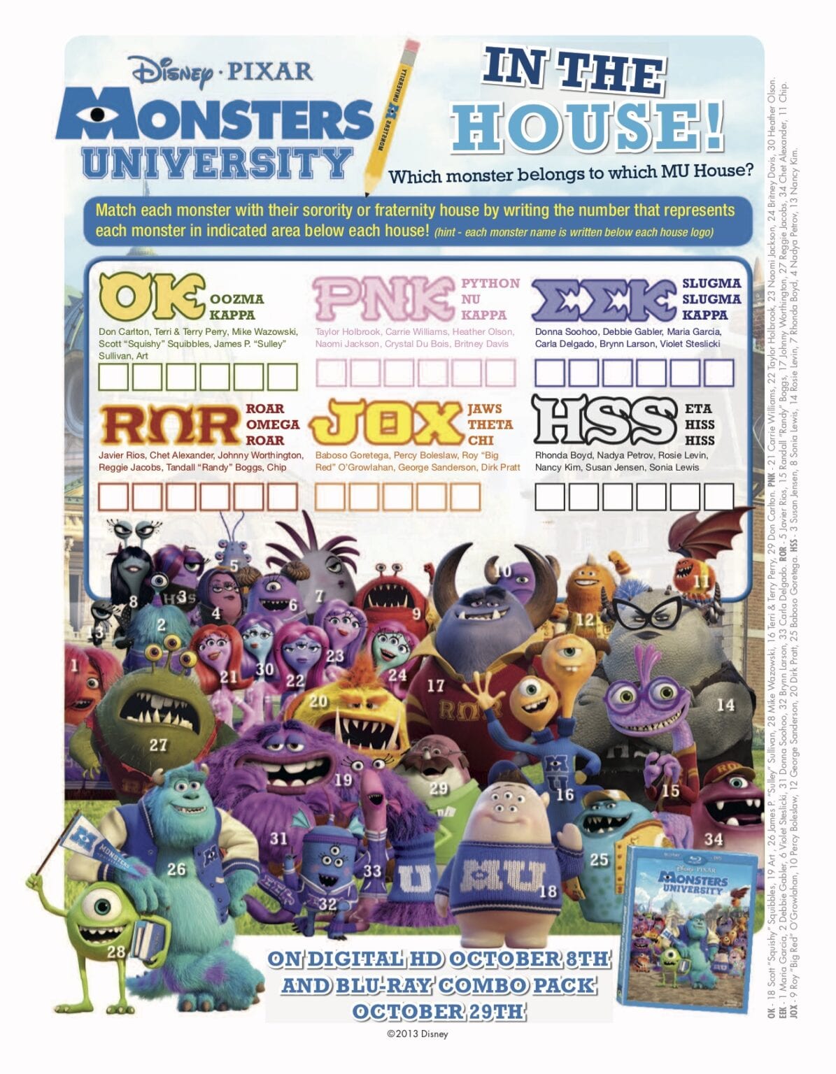 All 12 Monsters University Fraternity and Sorority Houses
