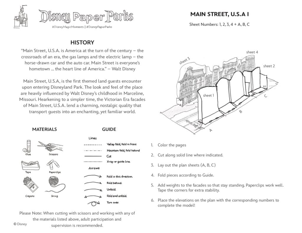 Disney Paper Parks Materials and History [Source: Disney Parks Blog]