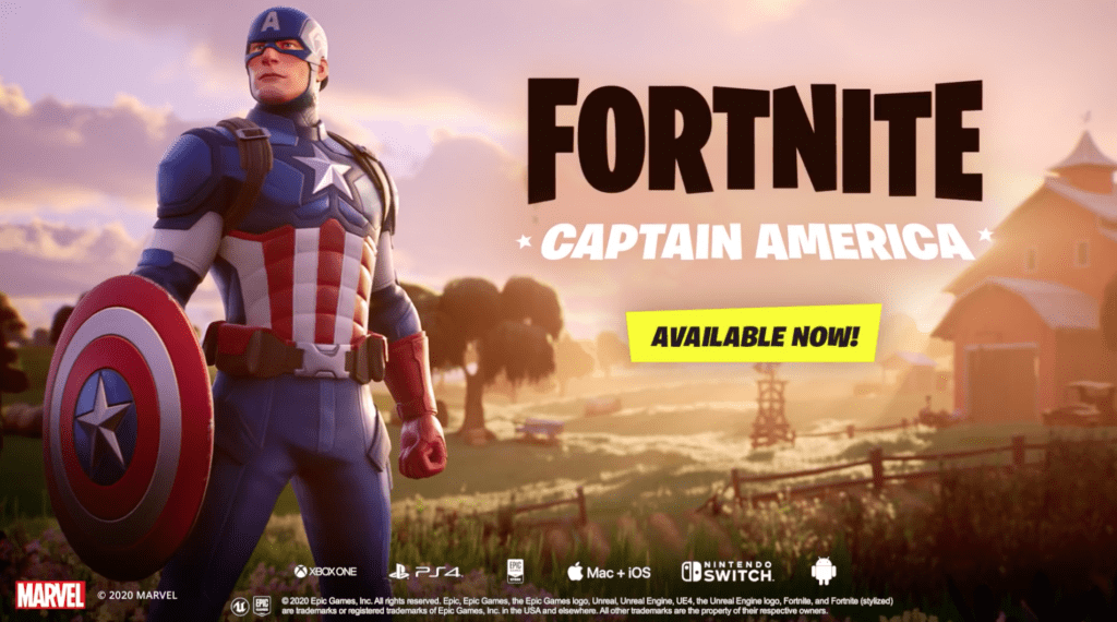 Captain America on Fortnite [Source: Epic Games]