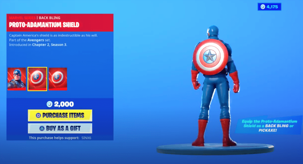 Captain America on Fortnite [Source: YouTube]