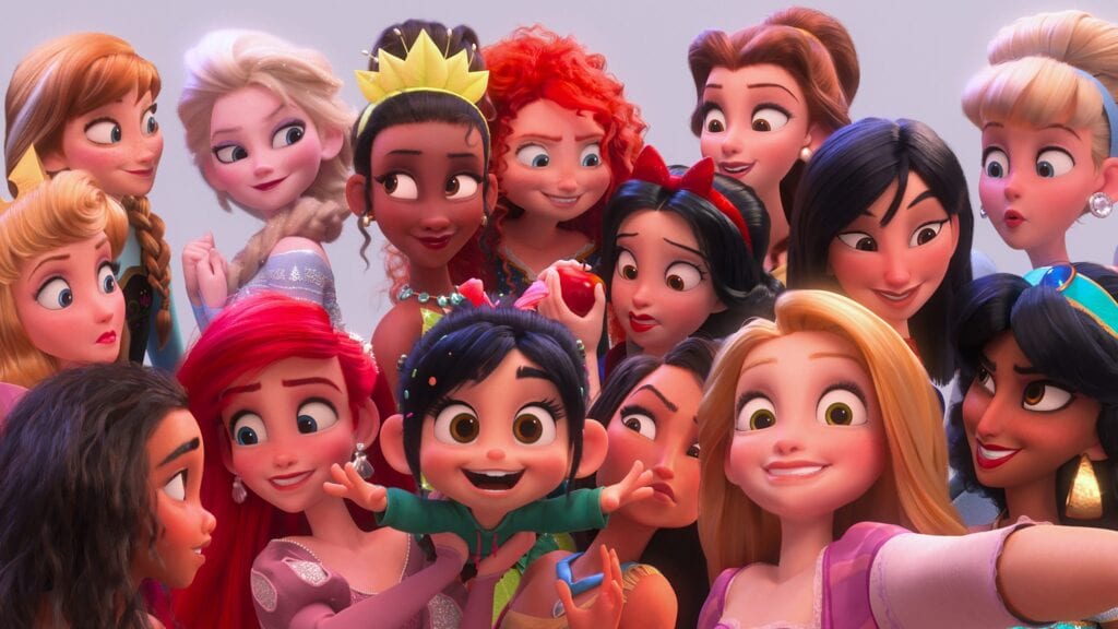 Princess Vanellope with All of the Disney Princesses [Source: Disney]