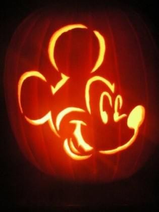 Easy Mickey Mouse Pumpkin Carving Ideas [Source: Six Sisters Stuff]