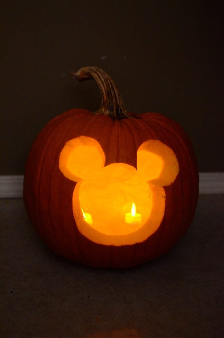 Mickey Mouse Pumpkin Carving Template