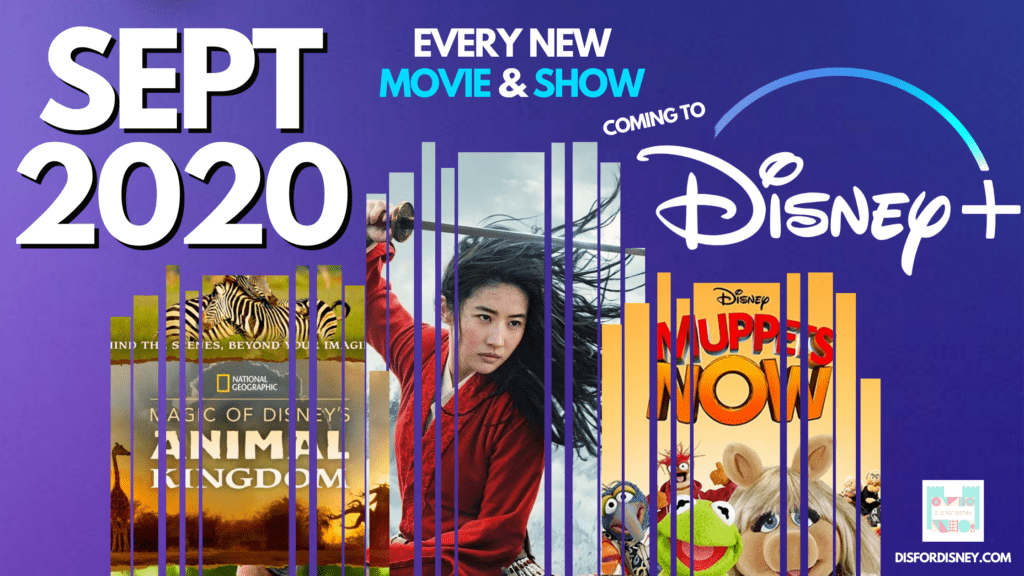 Everything Coming to Disney Plus September 2020