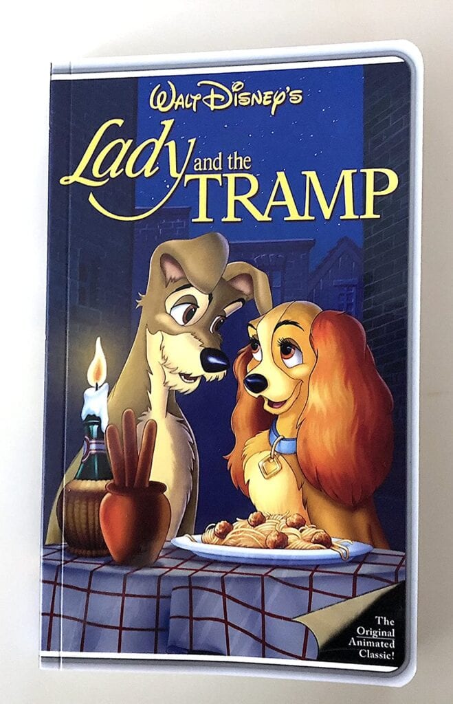 Walt Disney's Lady and the Tramp VHS Notebook Journals