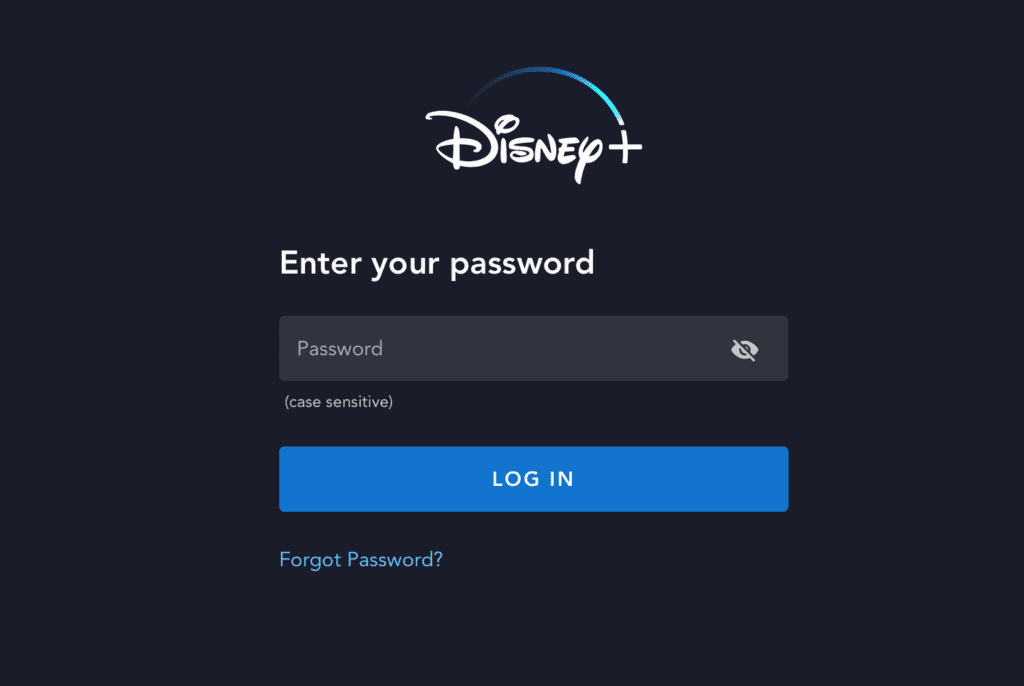 DisneyPlus.com Login Password