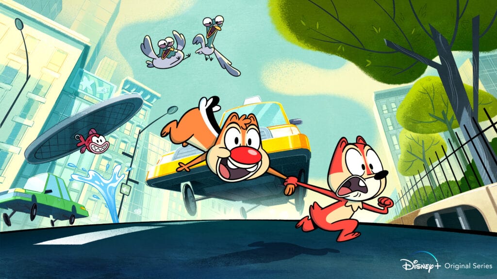 First look image from the Disney+ original series "Chip 'n' Dale" [Source: Disney Media and Entertainment Distribution]