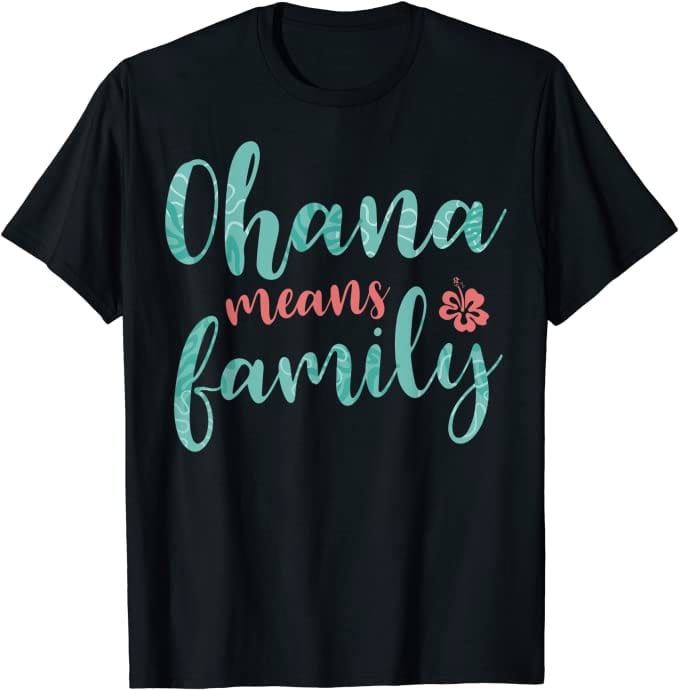 5. Ohana Means Family T-Shirts (Lilo & Stitch)