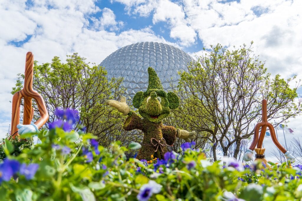 Mickey Mouse Sorcerer Topiary Topiaries at Walt Disney World EPCOT