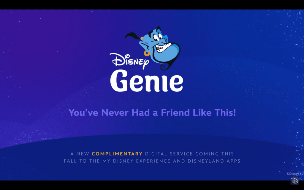 Disney Genie App Launch Date: Fall 2021