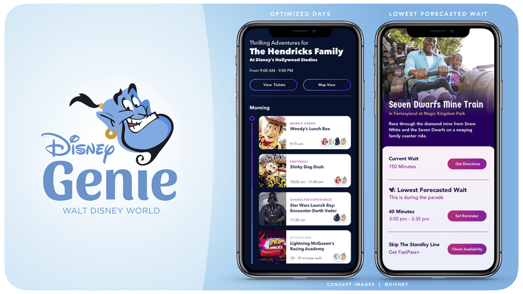 Walt Disney World Genie App [Source: Disney Parks Blog]