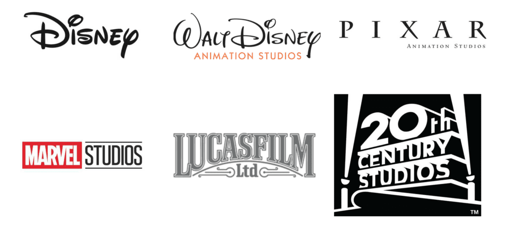 The Walt Disney Company Logos [Source: The Walt Disney Company]